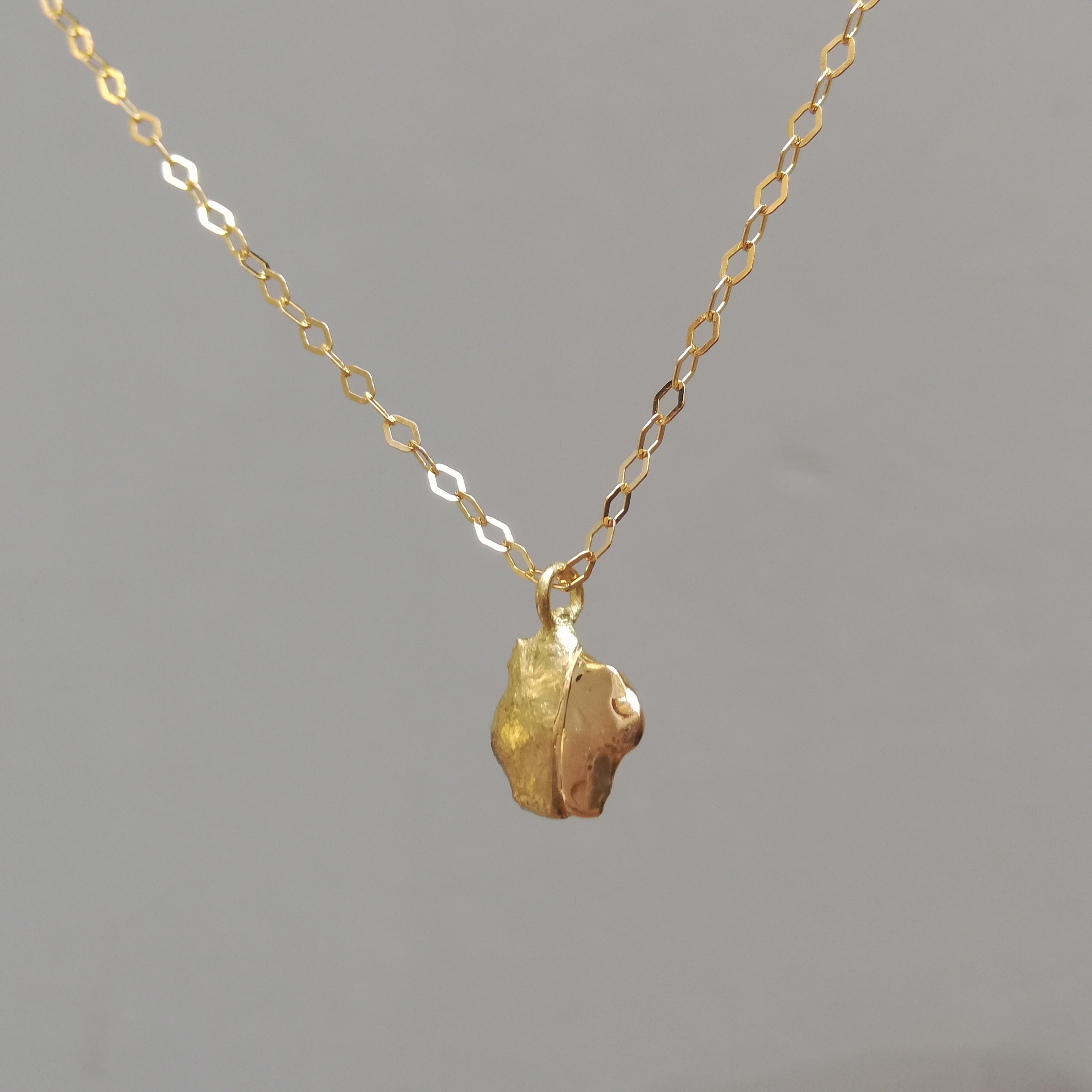 18Kゴールド バイカラーメンズネックレス Gold Necklace_152108 | 手で