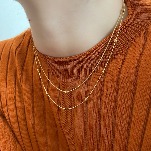 gold necklace （ネックレス／ステンレス／316L）
