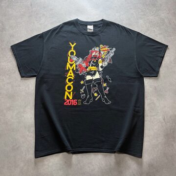 00s STUSSY × FUTURA/World Tour print Tee/L/ワールドツアープリントT