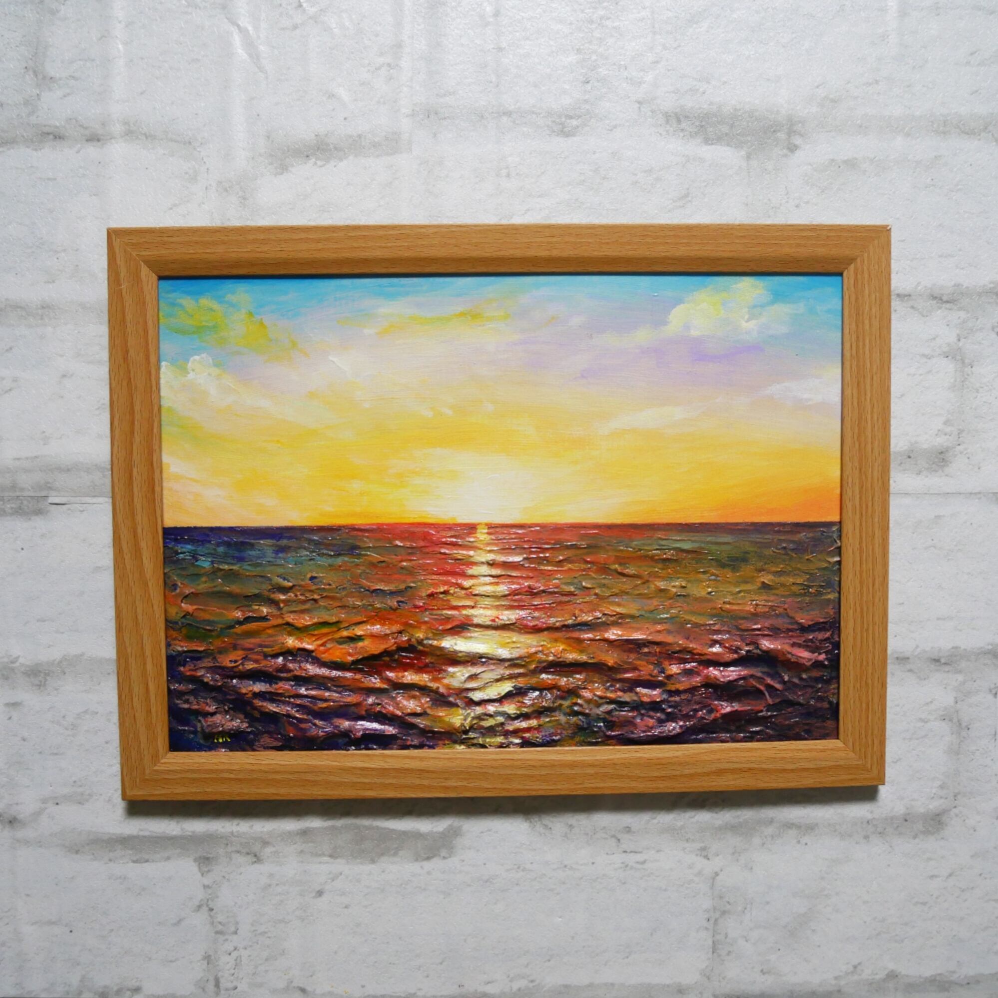 油絵 油彩 油彩画 絵 絵画 【ピンクの夕焼け】 | HIROSHI1990 - 絵画 油絵 油彩 油彩画 絵 絵画 【ピンクの夕焼け】 | HIROSHI1990 - 絵画