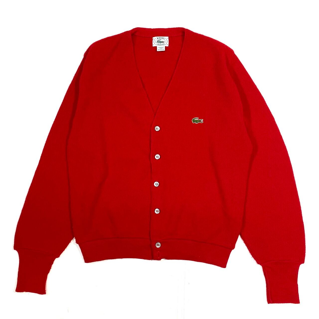 80s〜90s IZOD LACOSTE アクリルカーディガン　ビックサイズ