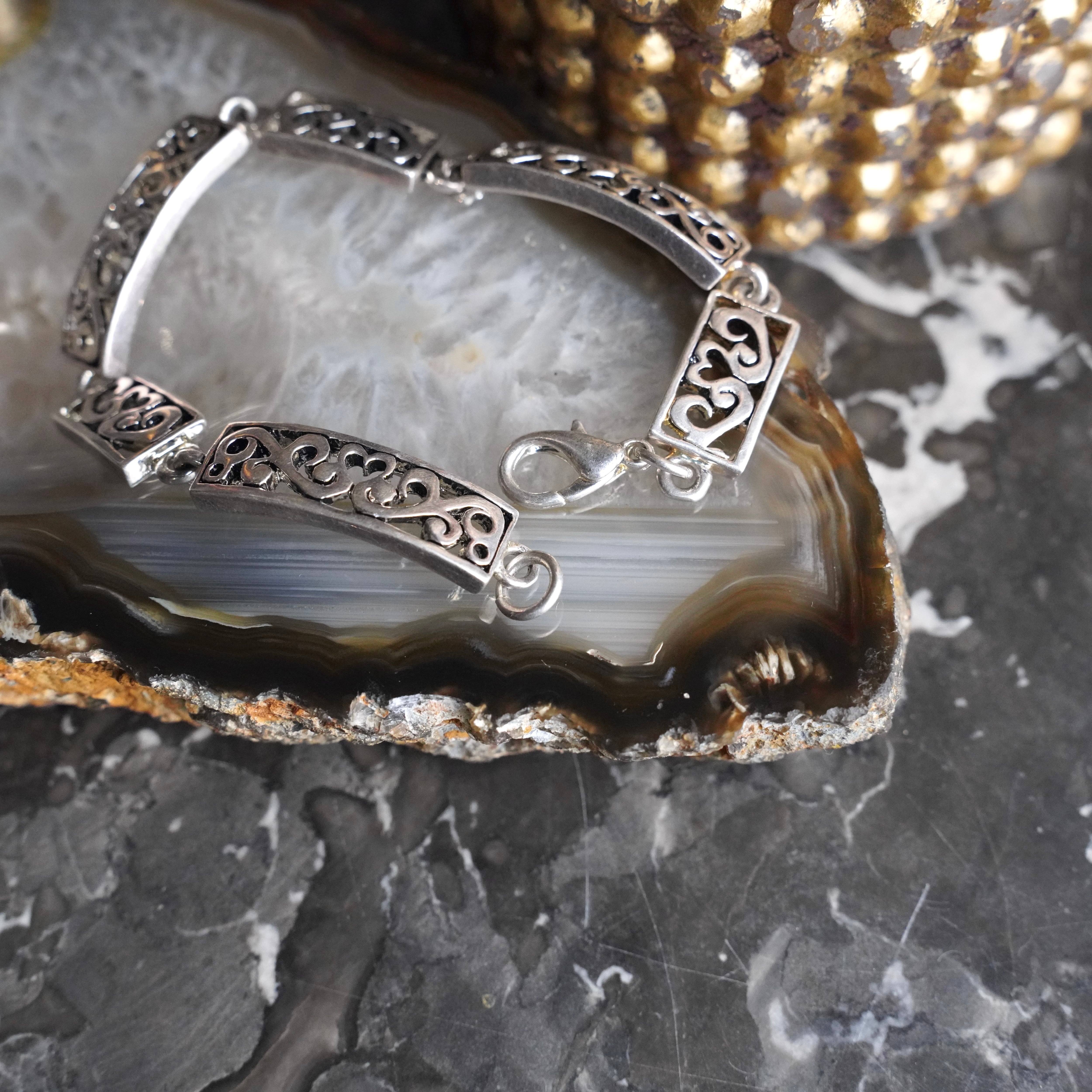 USA VINTAGE METAL CHARM DESIGN BRACELET/アメリカ古着メタルチャーム