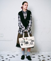 【直営限定ITEM】マルチワッペンターンロックトートバッグ TYPE-C (IVORY)　CQ-48515H