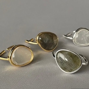 natural stone ring（4color）＜a691＞