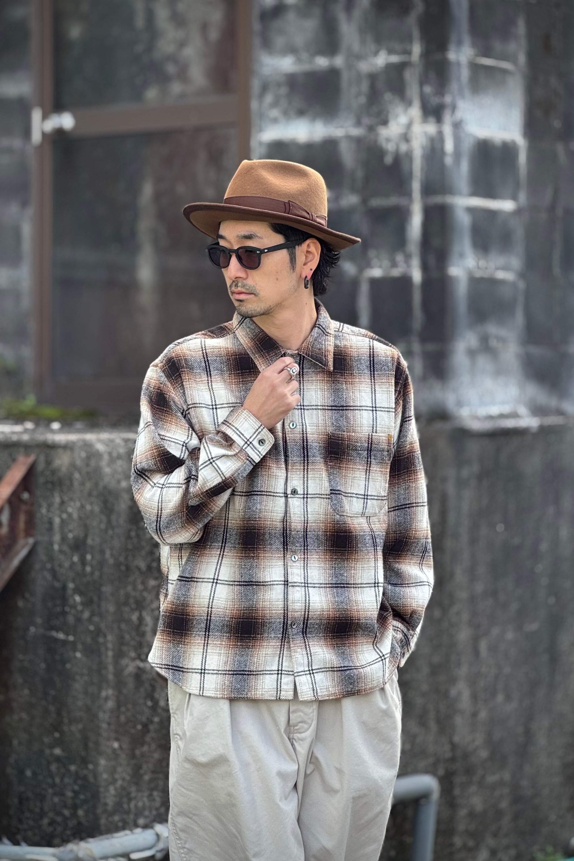 ANACHRONORM×MAMBO 30th Anniversary OMBRE CHECK WIDE FLANNEL SHIRTS ANACHRONORM×MAMBO 30th Anniversary OMBRE CHECK WIDE FLANNEL SHIRTS