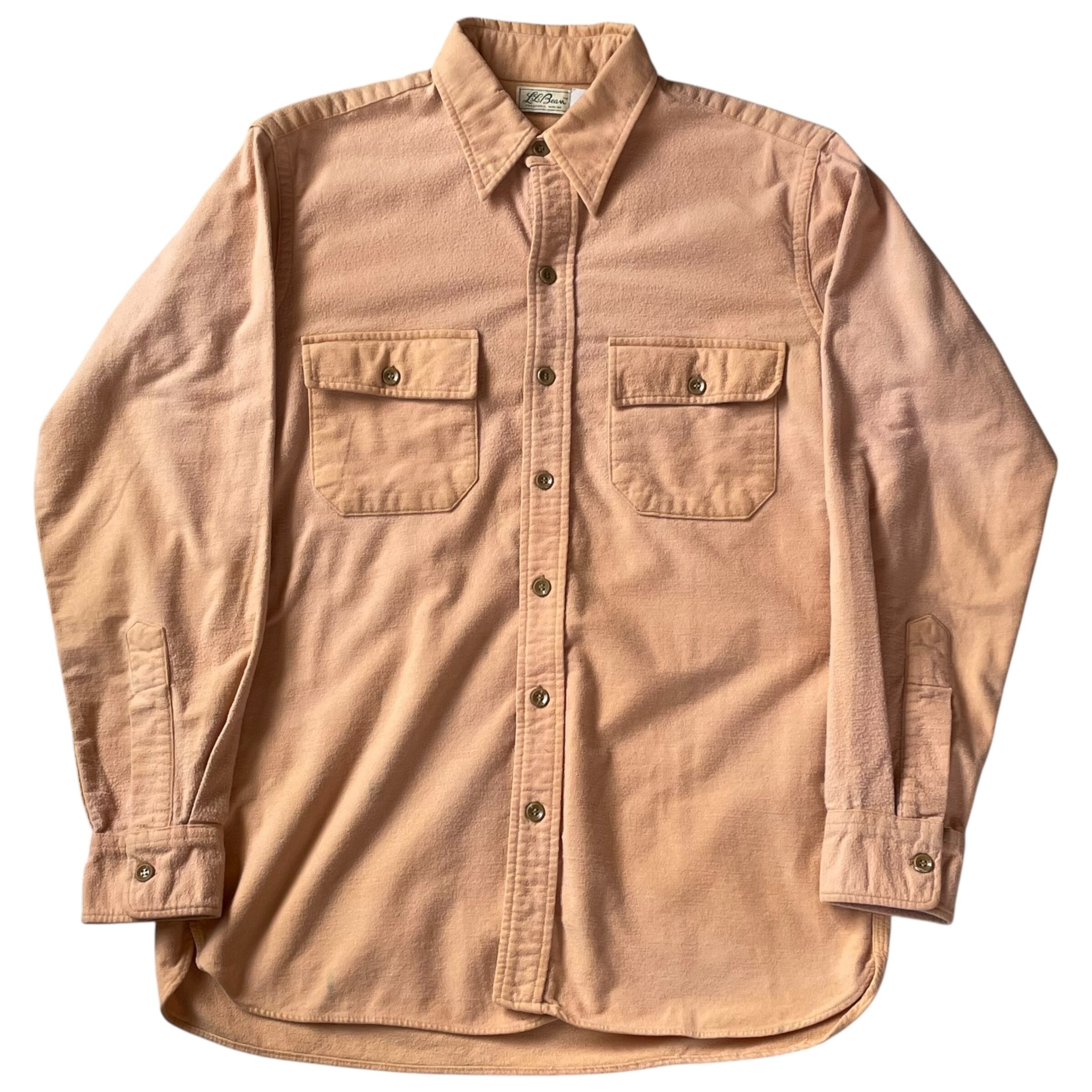 60s L.L.Bean "coral beige" chamois cloth L/S shirt