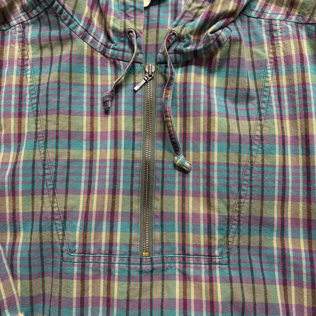 90's エディーバウアー アノラック Eddie Bauer チェック柄 コットン