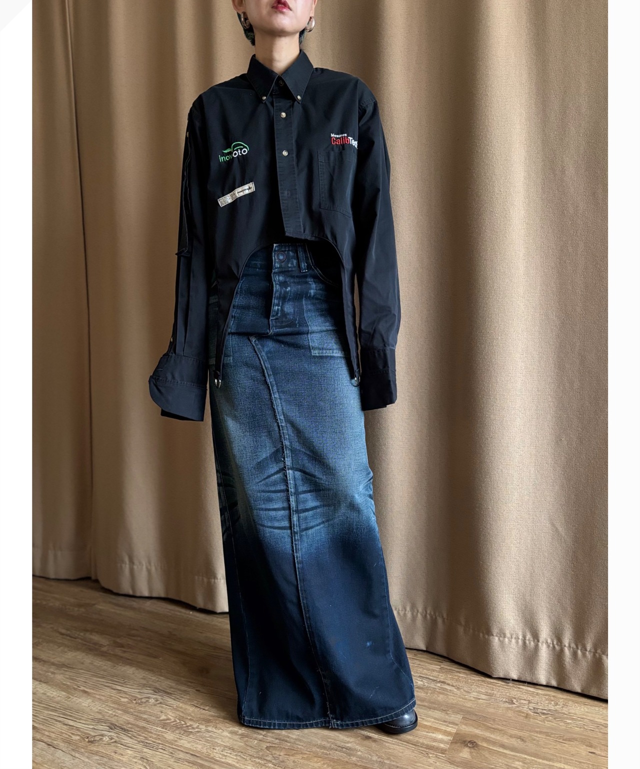 garter belt design remake work shirt-4502-1