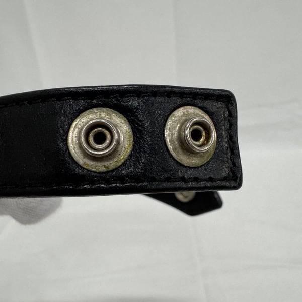 【購入証明書付】クロムハーツ 3ボタン 2スナップ レザー ブレスレット 美品 クロムハーツ3ボタン2スナップブレスレットクロスボタンブラック