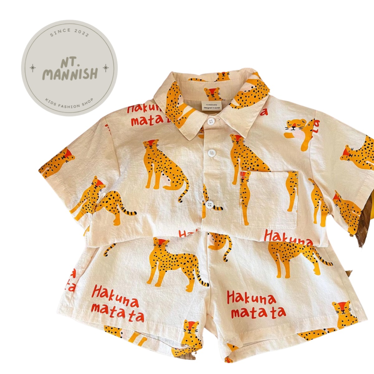 ハクナマタタなヒョウのセットアップ 夏服 子供服 S0020 | 子供服海外