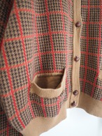 ~1990’s AUSTRALIA LIZSPORT Plaid Pattern Cotton Cardigan／L