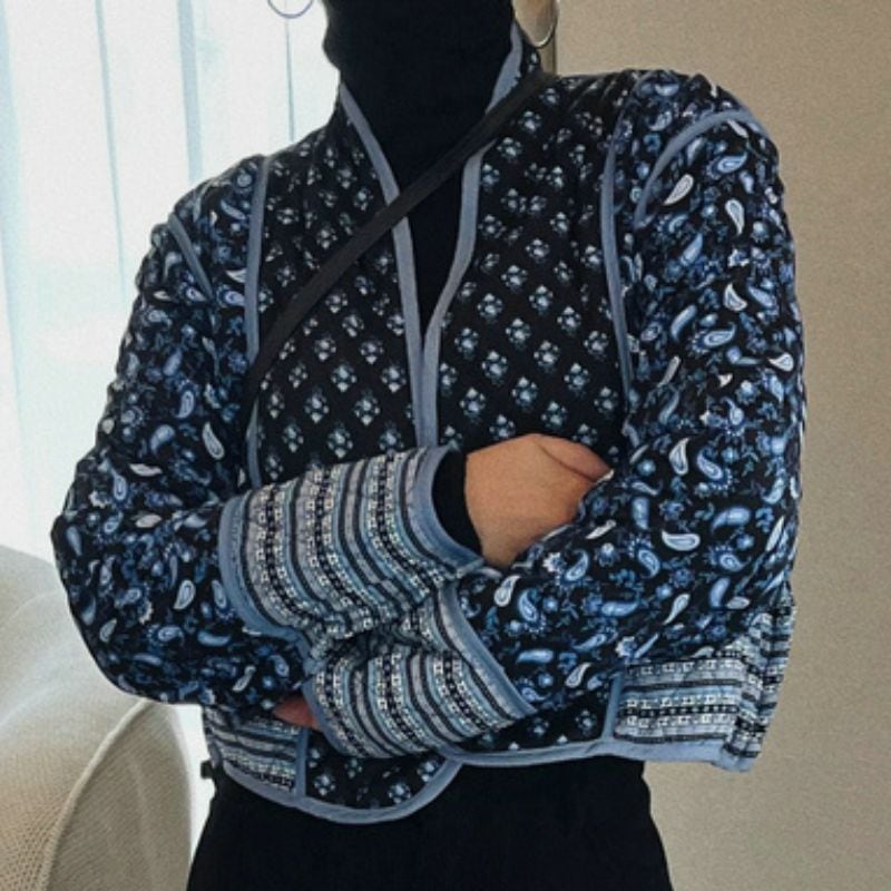 Reversible floral quilted jacket 00577