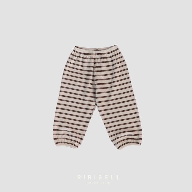 予約【EARTH THE ARCHIVE】Terry Jogger - Brown Stripe  /  9月下旬以降入荷