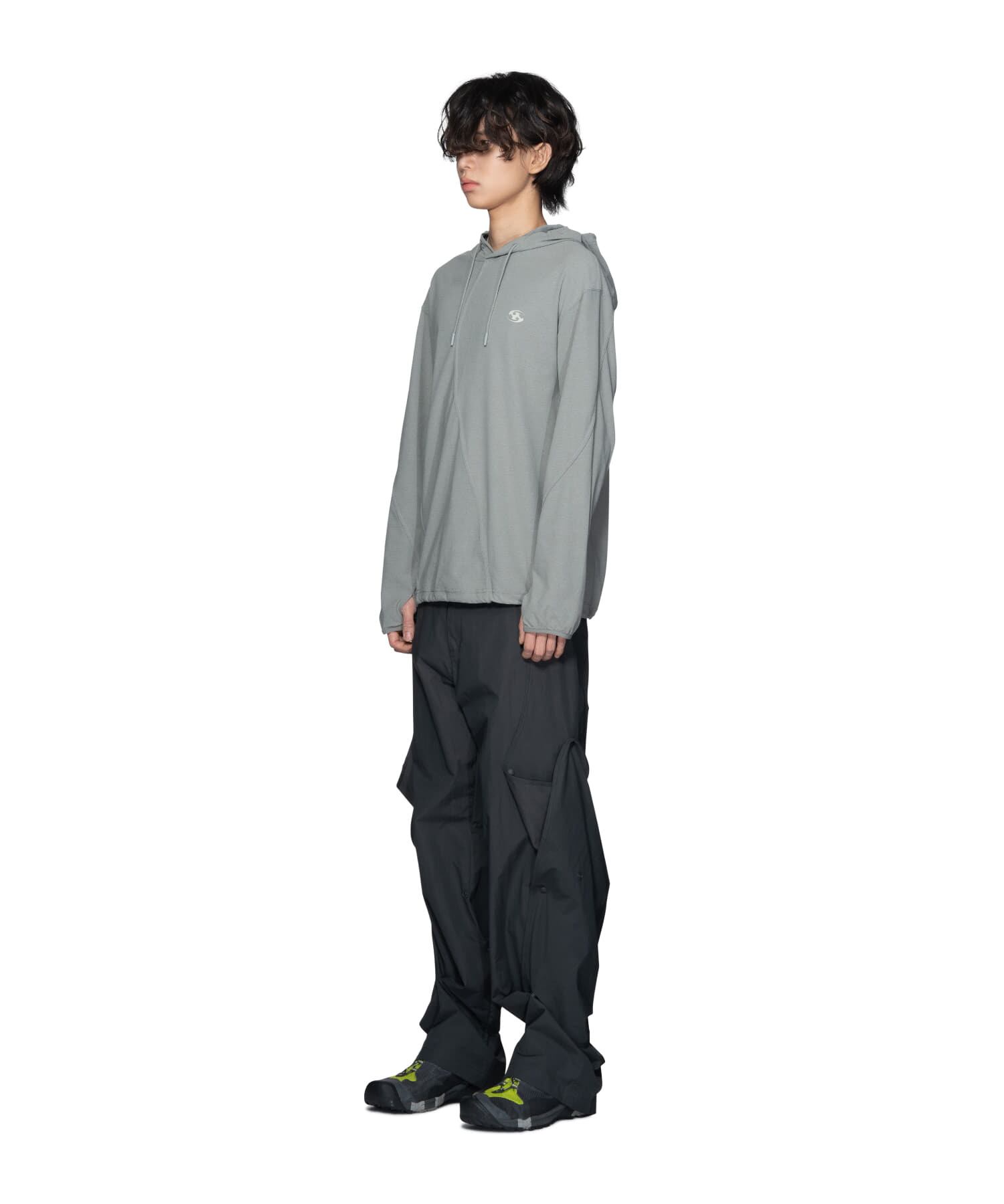 あ*あ様 SAN SAN GEAR LONG SLEEVES HOODIE SAN SAN GEAR] 23FW LONG SLEEVES HOODIE KHAKI 正規品 韓国ブランド