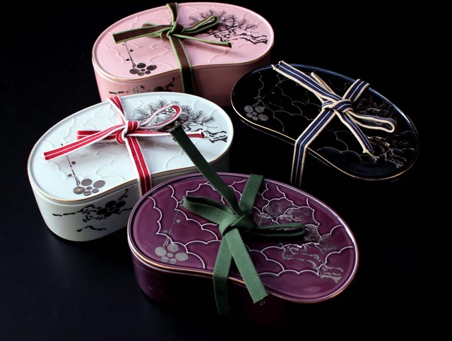 ＊mayuhako＊　ピンク釉　P松竹梅　渕G