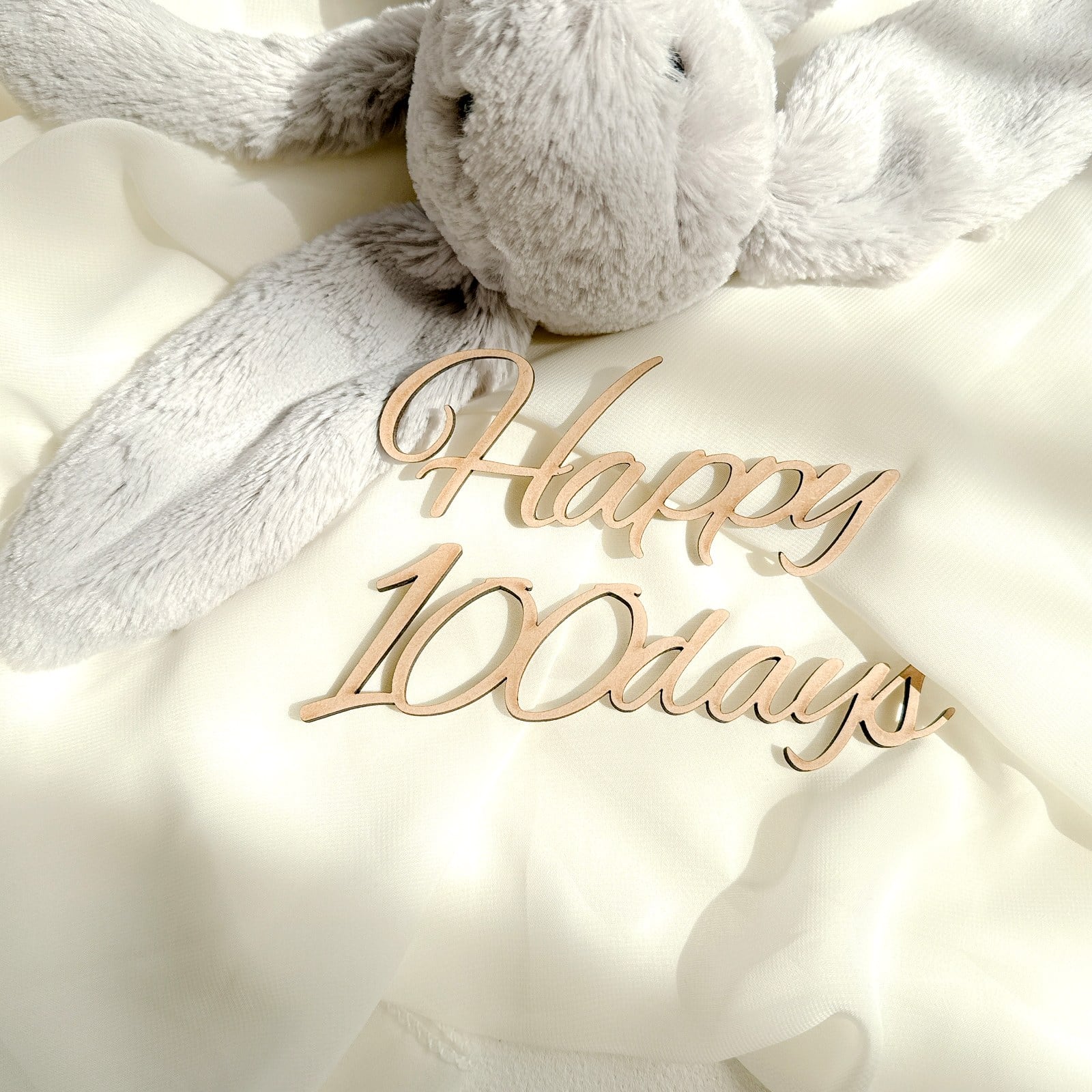 木製レターバナー Happy100days｜Ray Woodmade