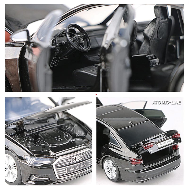AUDI アウディ A6 1/32 ミニカー 全3色 ライト点灯 エンジンサウンド