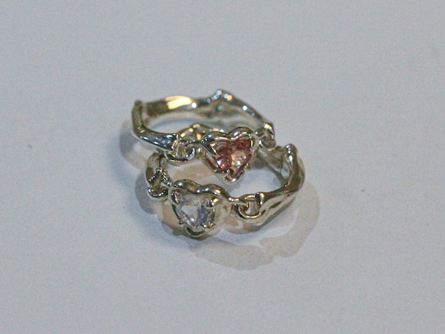 bone chain stone ring ピンクトルマリン silver925 pink tourmaline  #LJ22053R