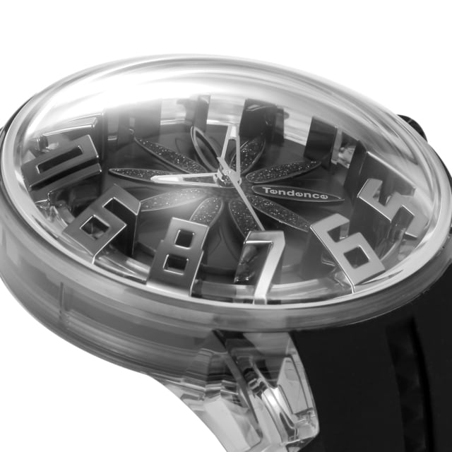 【Tendence テンデンス】TY023007 KING DOMEキングドーム（ブラックフラワー）／国内正規品 腕時計