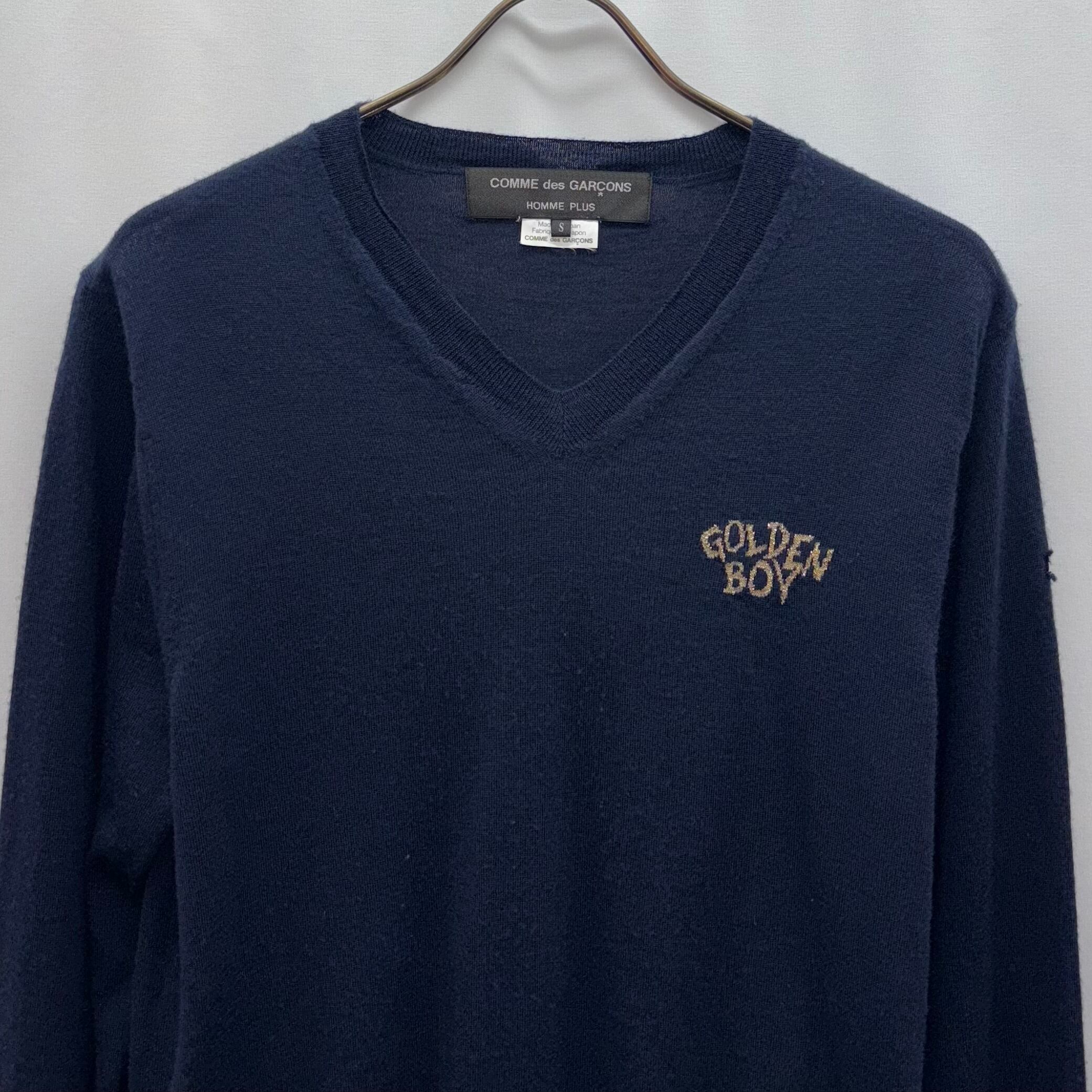 90s COMME des GARCONS HOMME PLUS ニット COMME des GARCONS HOMME PLUS Metallic Knit Sweater Silver S (K-134386)