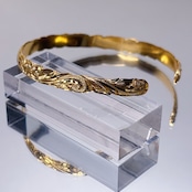 スクロールハワイアンバングル(M~L/6mm/Gold)
