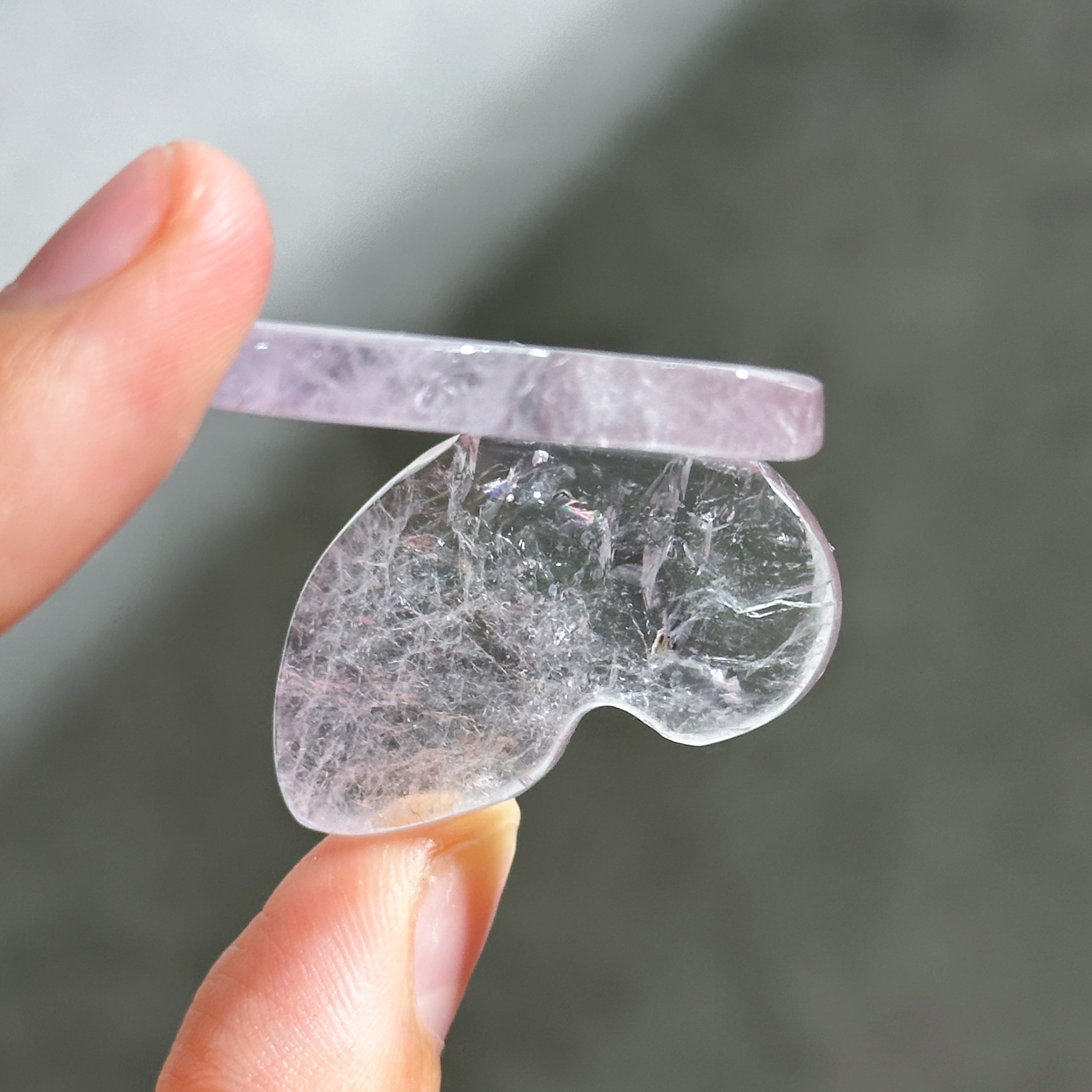 ドリームアメジスト蝶オブジェ台付天然石 アメジスト 3D蝶 03◇ Amethyst Butterfly ◇天然石・鉱物