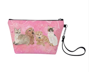 ペットちゃん幸せ絵画シリーズ　ポーチ