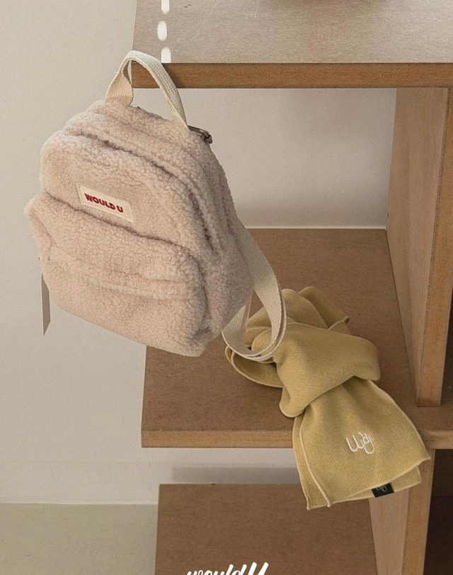 【即納】would.u / back pack ボア　ベージュのみ