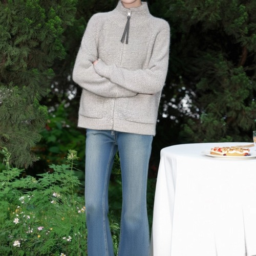 ハイネックリボンジッパージャケット ・9466