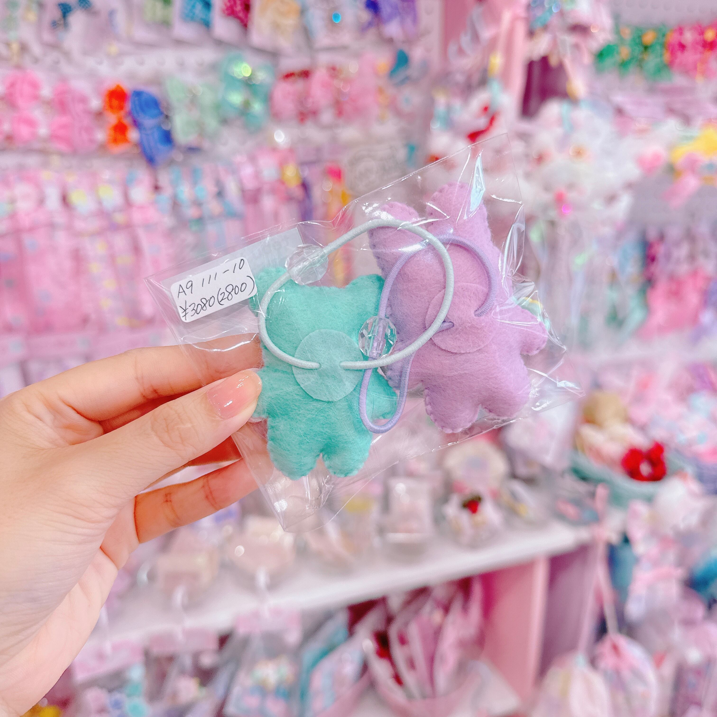 【A9】111-10ぺたんこマスコットヘアゴムセット