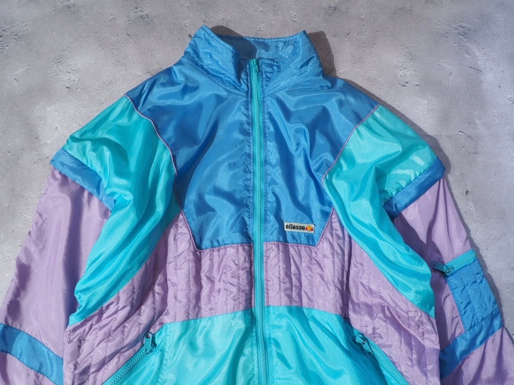 1980-90s ellesse transformation pale tone color blouson (made in Italy)