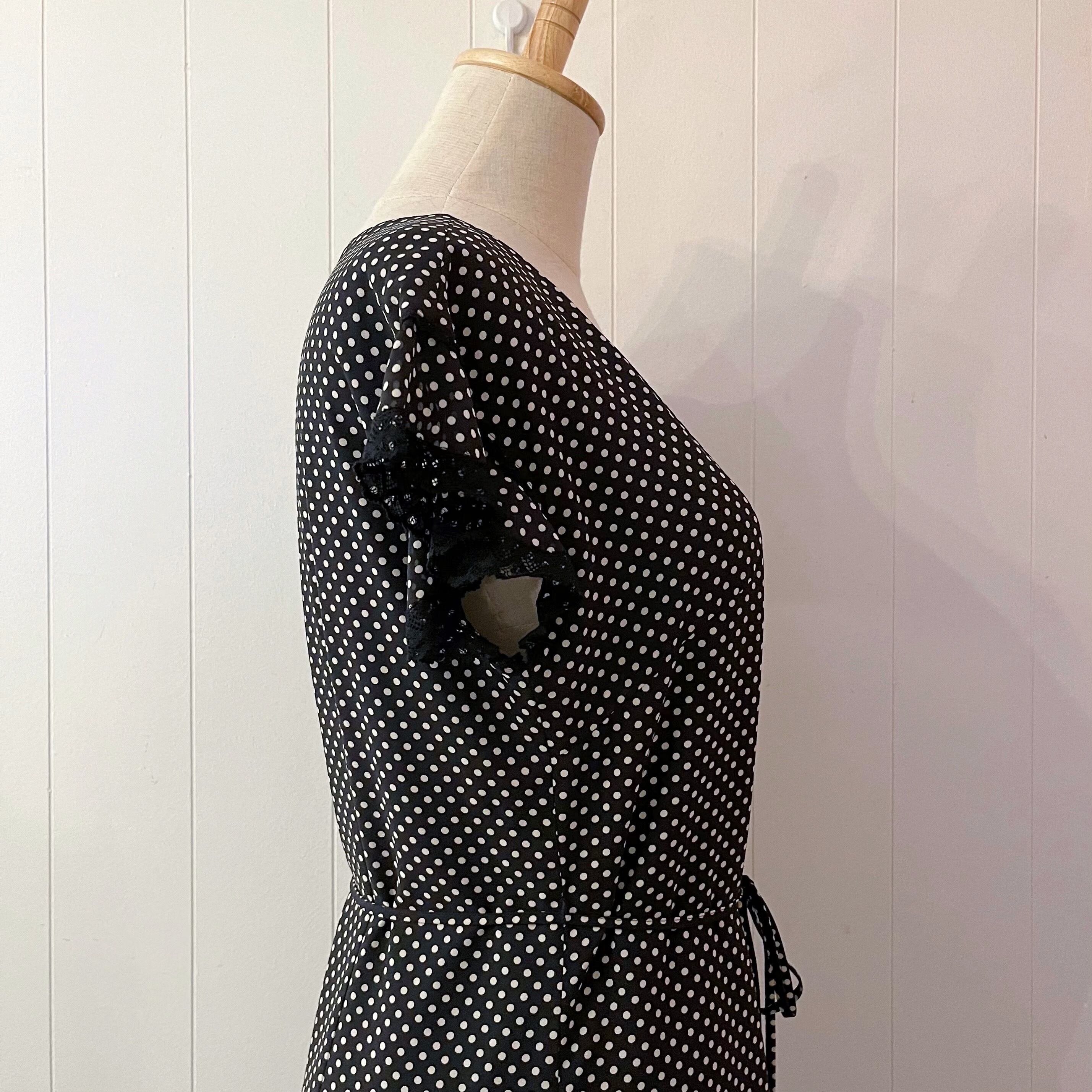 KETTY / dot lace sleeve less one-piece