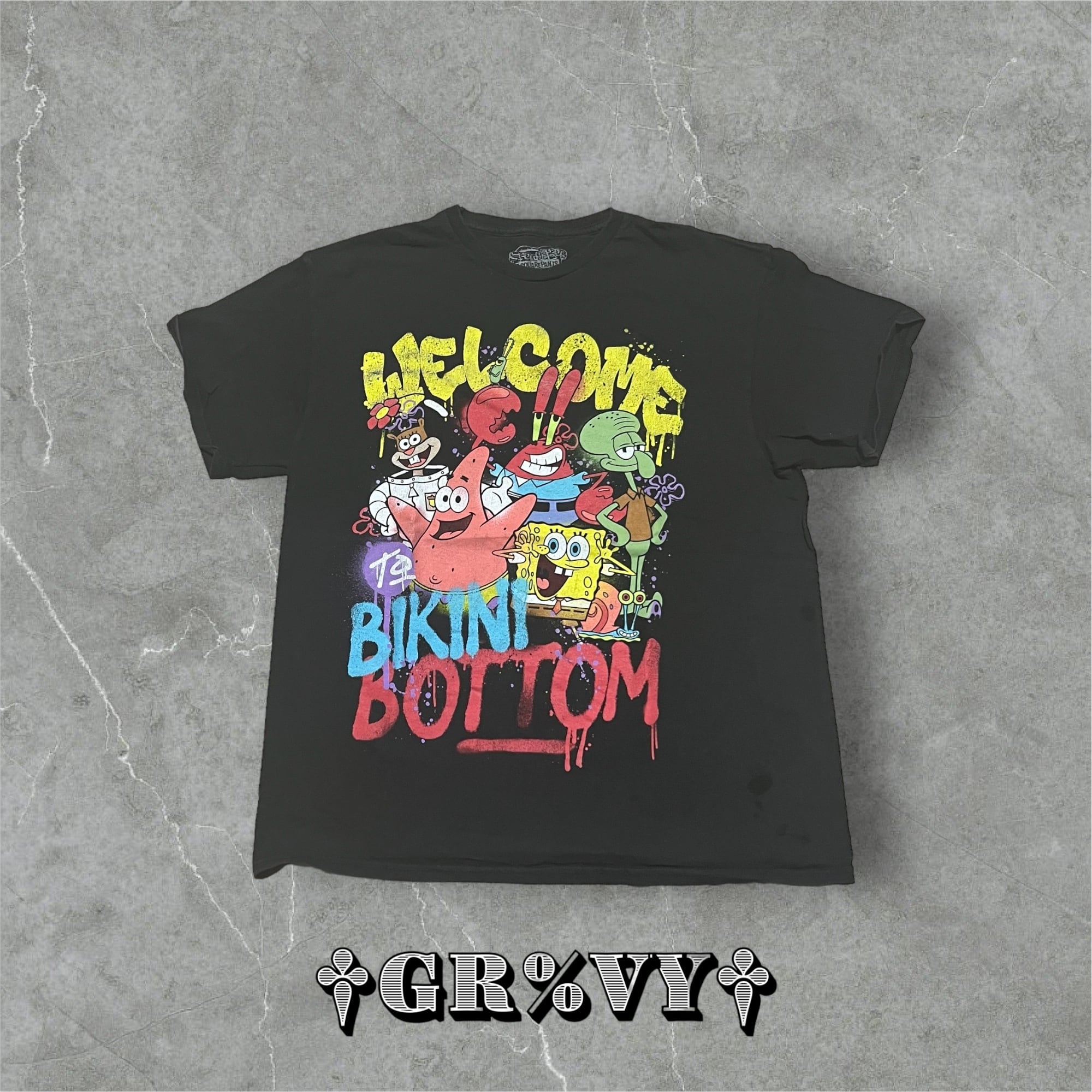 スポンジボブ ニコロデオン 海外アニメ キャラクター Tシャツ ペイント