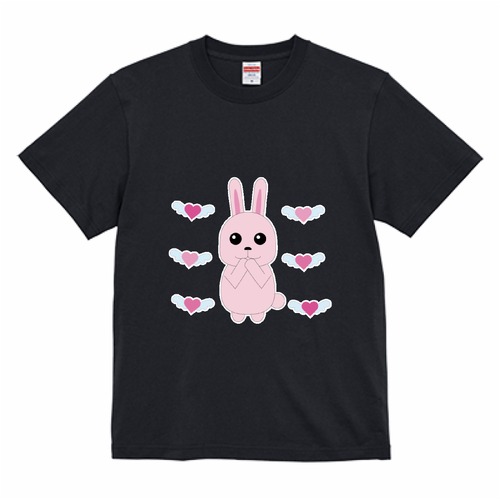 うさぎのラブレター2(TシャツA)(ブラック)