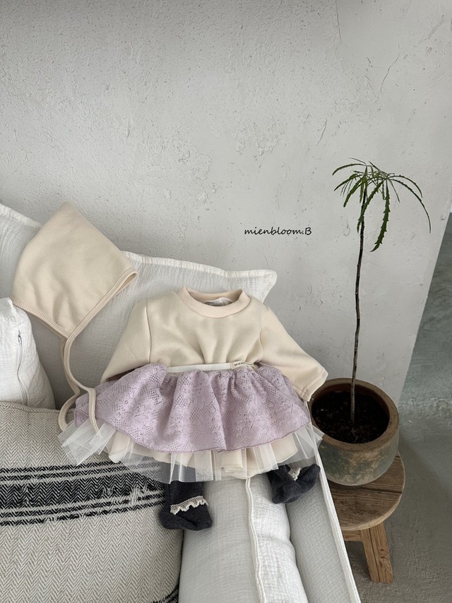 予約 BABY - Fishnet Skirt  [ mienbloom.B ]