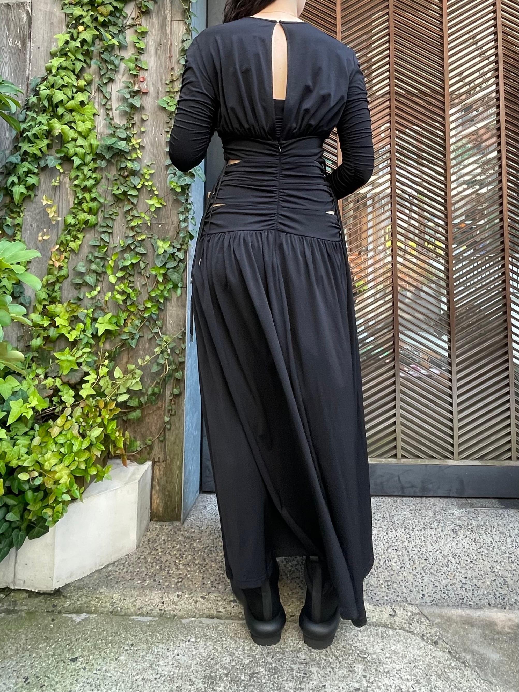 FETICO フェティコ / NYLON JERSEY GATHERED DRESS | TRENTオンライン 