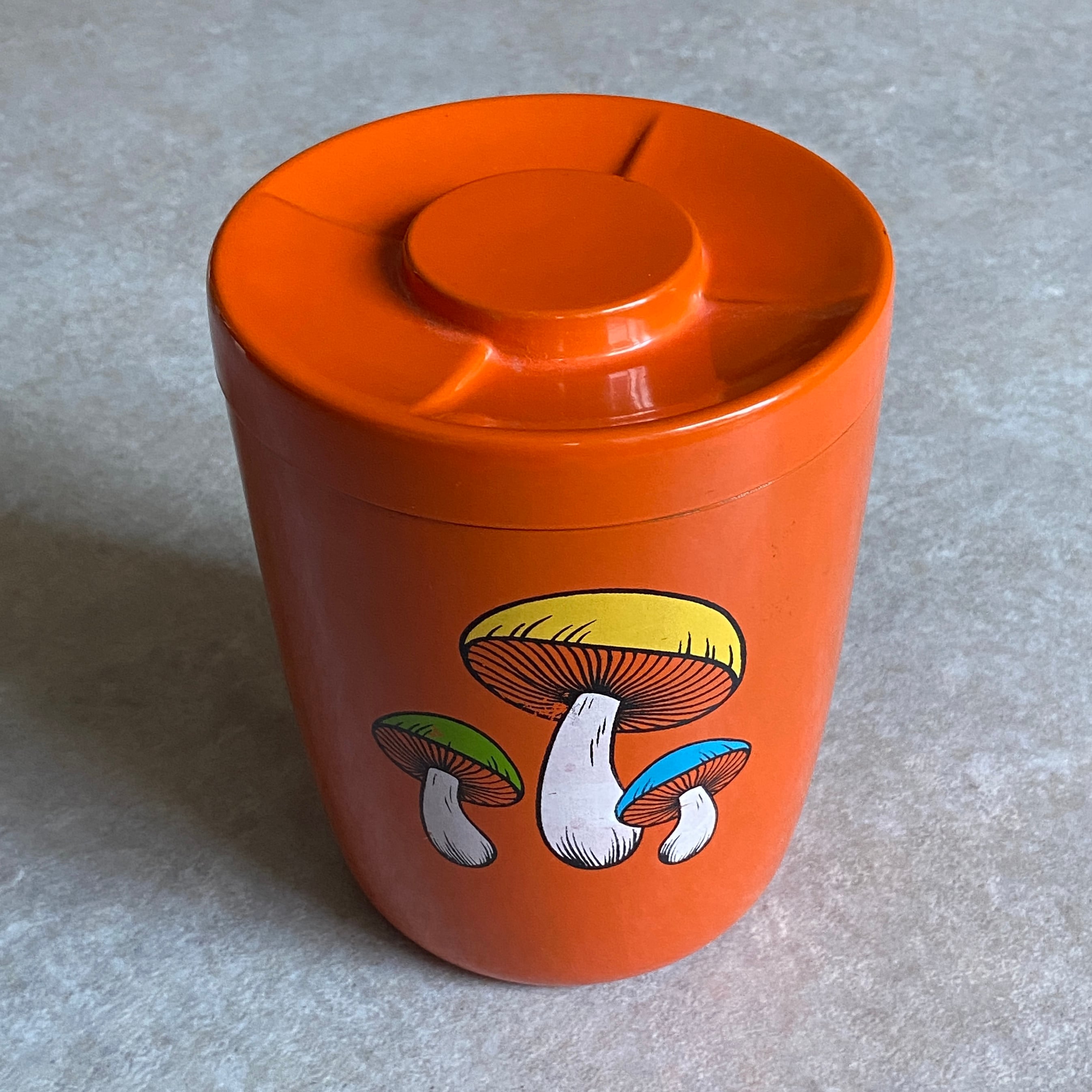 1970s Vintage Japan Mushroom Canister Reimport