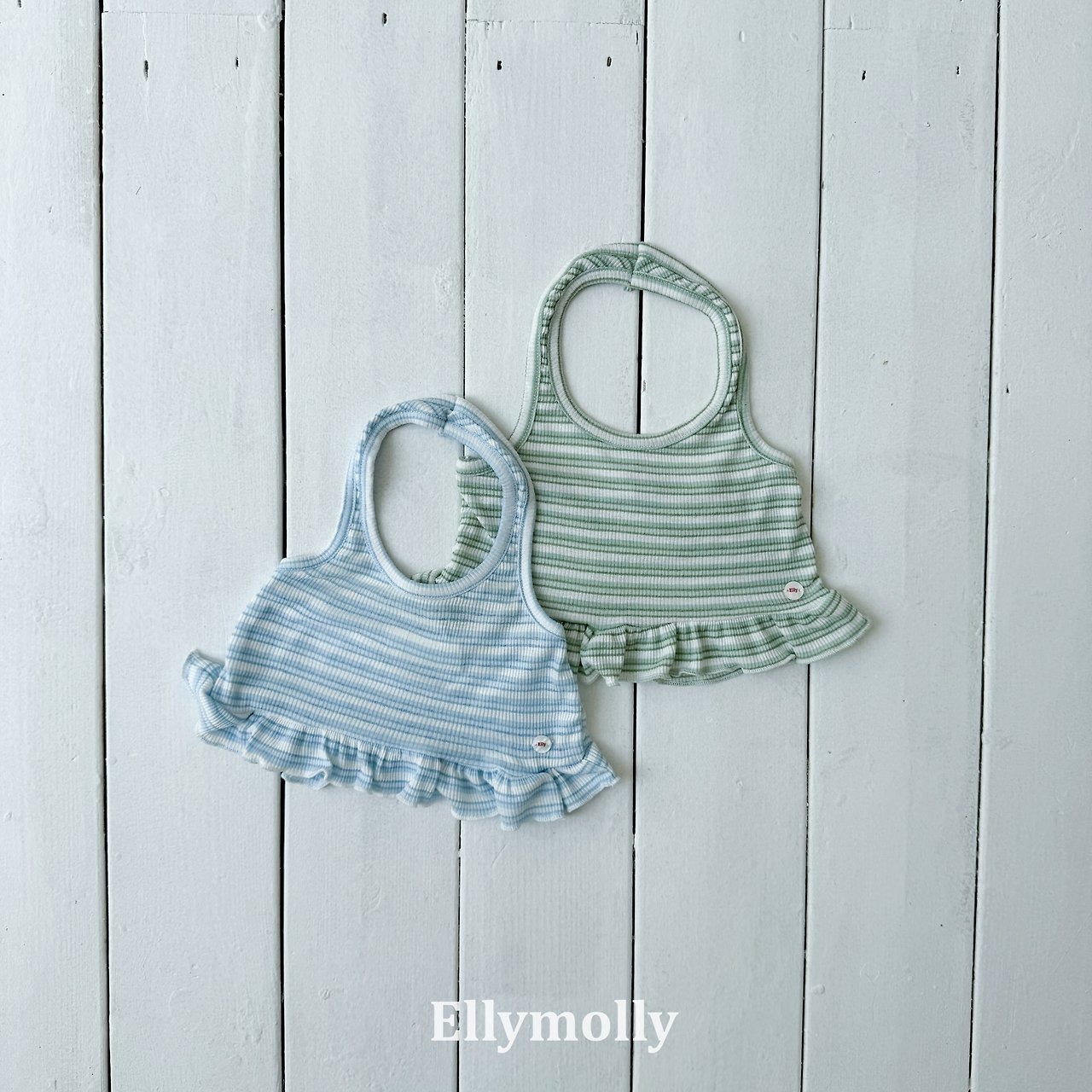 [ELLYMOLLY] Saltholter Frill Sleeveless (13/15) / [엘리몰리] 솔트홀터프릴나시 (13/15)
