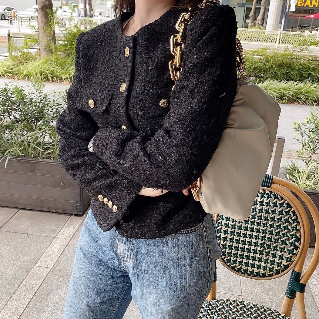 Tweed jacket /black (10月中旬頃発送予定) | moripon