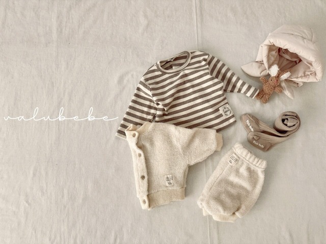 [予約][送料無料]《valubebe》Striped fluffy tee(kids) 72