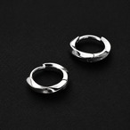 【GLAYCORE】 片耳 ねじれ フープピアス ハンドメイド シルバーリング Silver 925  メンズ レディース デザイン シンプル おしゃれ 無料 ギフト ボックス