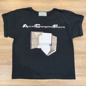 Stairs ( 階段 ) ロールアップ Tシャツ ディープブラック