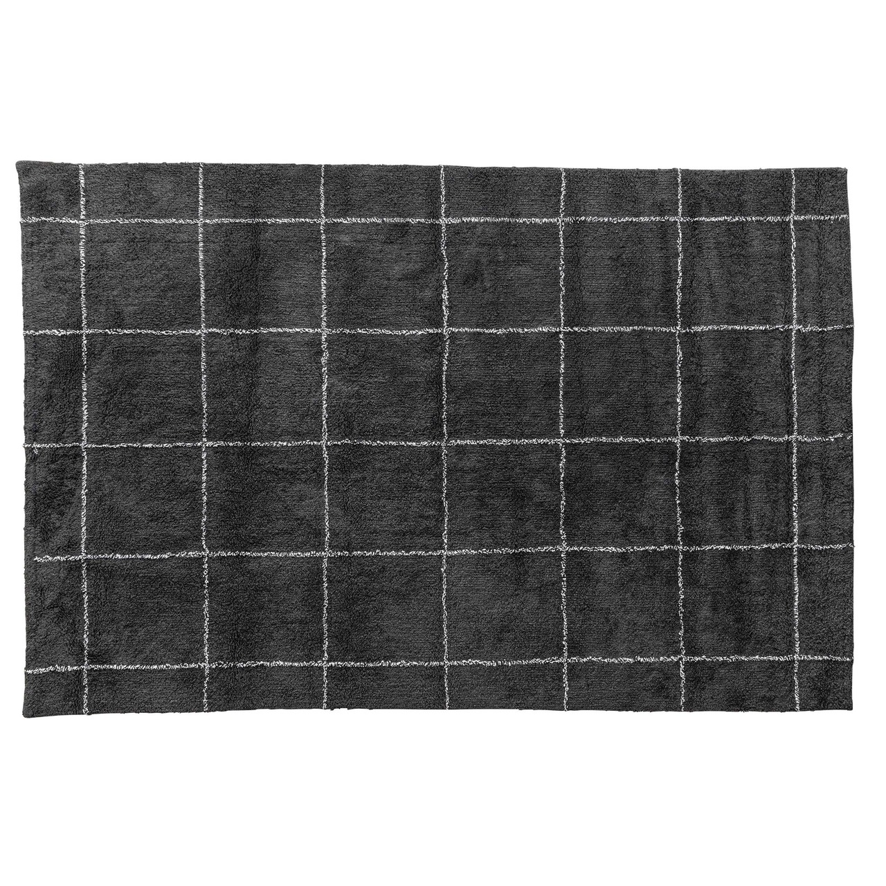 チェック柄 コットンラグ Mサイズ 185cm×185cm