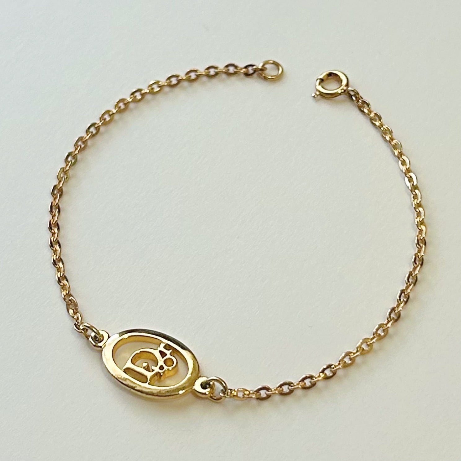 B6025】Christian Dior logo cut out bracelet/クリスチャンディオール 