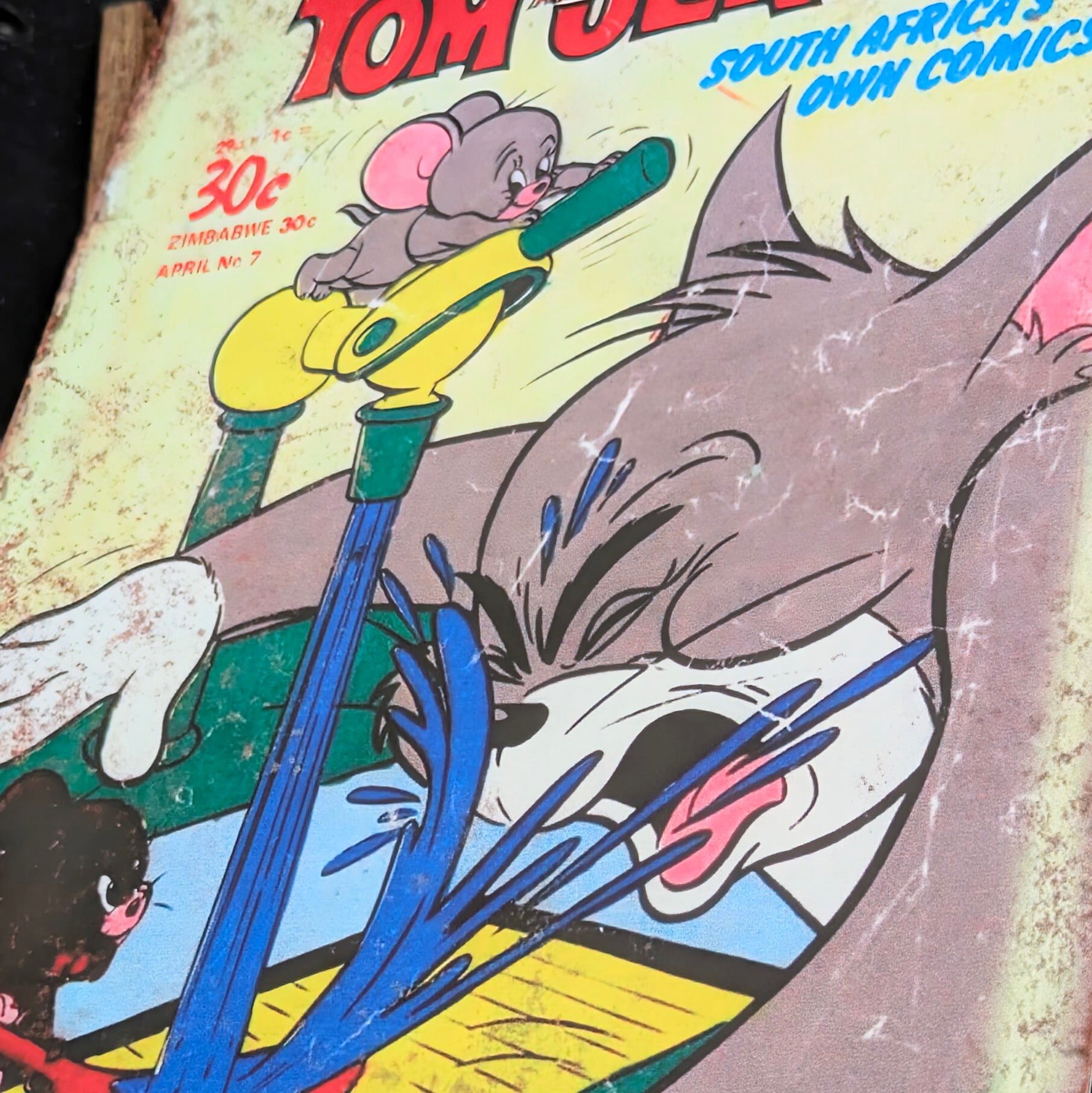 送料無料!ちょうどいいブリキ看板【 Tom and Jerry ( トムとジェリー )】トムジェリ / METAL SIGN / メタルサイン / ブリキ看板 / サインボード / ビンテージ加工 〚アメリカン雑貨 アメトイ〛