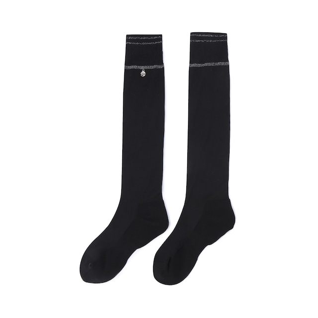 (W) SEE-THROUGH KNEE SOCKS [サイズ: F(AGEUWSC04BKF)] [カラー: BLACK]