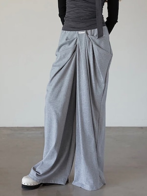 【25SS】PRANK PROJECT プランクプロジェクト / Drape Front Jersey Pants -GRAY / パンツ