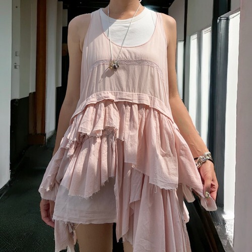 【LADIES】damage like frill one-piece