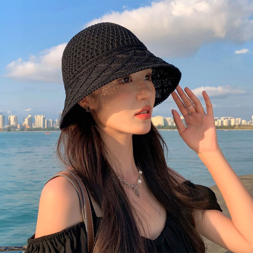 麦わら バケットハット レディース 春夏 韓国 麦わら帽子 帽子 ハット おしゃれ 大人 かわいい UV対策 日差し避け 涼しい 軽量 蒸れない ナチュラル 大人可愛い 大人女子