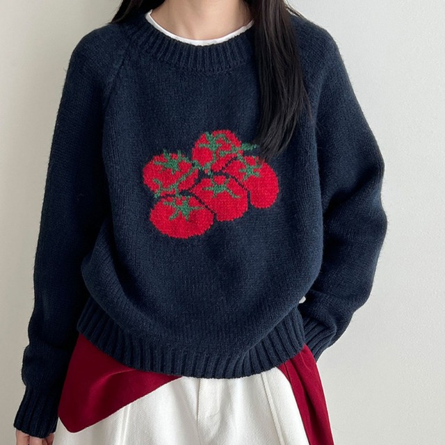tomato crew neck knit top J00029